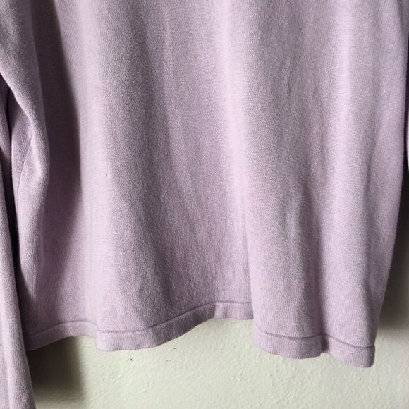 J Jill light purple turtleneck mock-neck long sleeved lightweight sweater medium - Picture 3 of 8